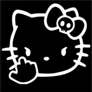 Hello Kitty f*ck you matrica