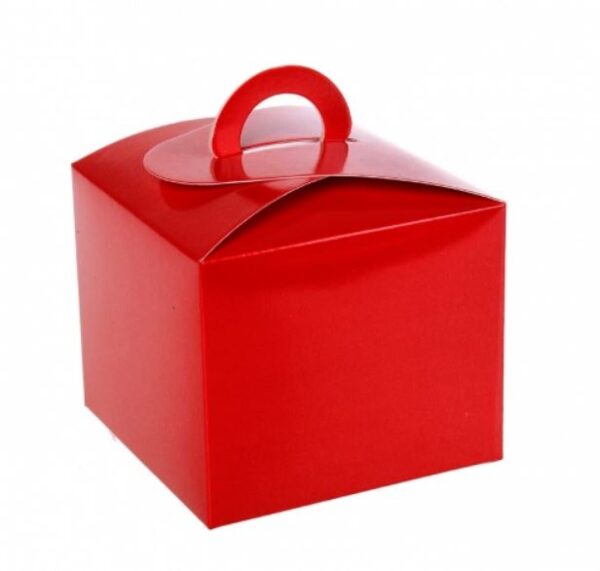 Piros ajándék doboz 10*10 cm