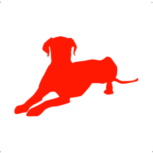 Dalmata kutya autó matrica piros #170