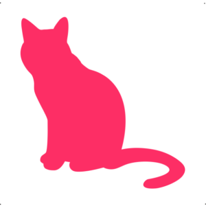 Unatkozó macska autó matrica pink #497