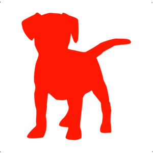 Beagle kutya autó matrica piros #180