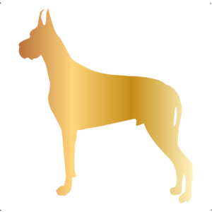 Dobermann kutya autó matrica arany #184