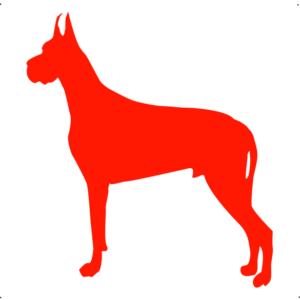 Dobermann kutya autó matrica piros #185