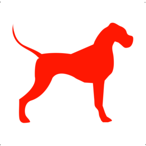 Német Dog kutya autó matrica piros #195