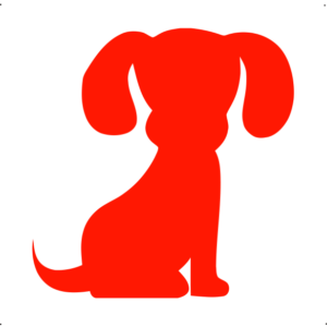 Kölyök kutya autó matrica piros #210