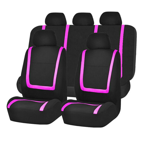 Pink-fekete univerzális csajos autó üléshuzat 9 részes