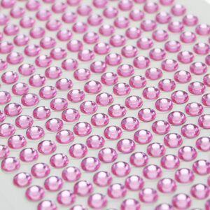 Öntapadós dekor strassz kövek rózsaszín 750 db 3mm